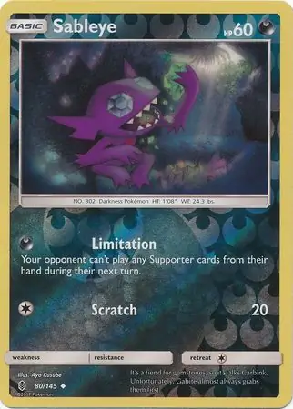 80/145 Sableye GRI Uncommon Reverse Holo