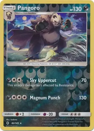 82/145 Pangoro GRI Rare Reverse Holo