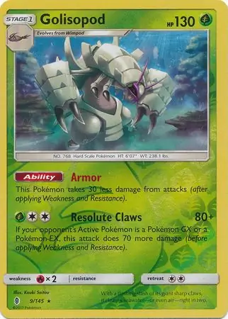 9/145 Golisopod GRI Rare Holo Reverse Holo