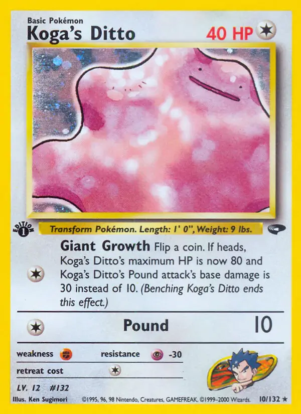 Koga's Ditto Gym Challenge 10/132 Rare Holo