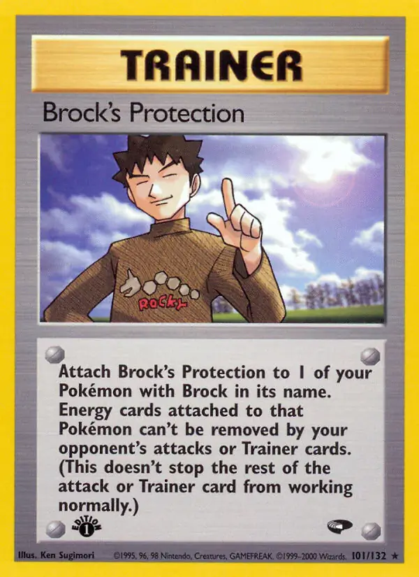 Brock's Protection Gym Challenge 101/132 Rare