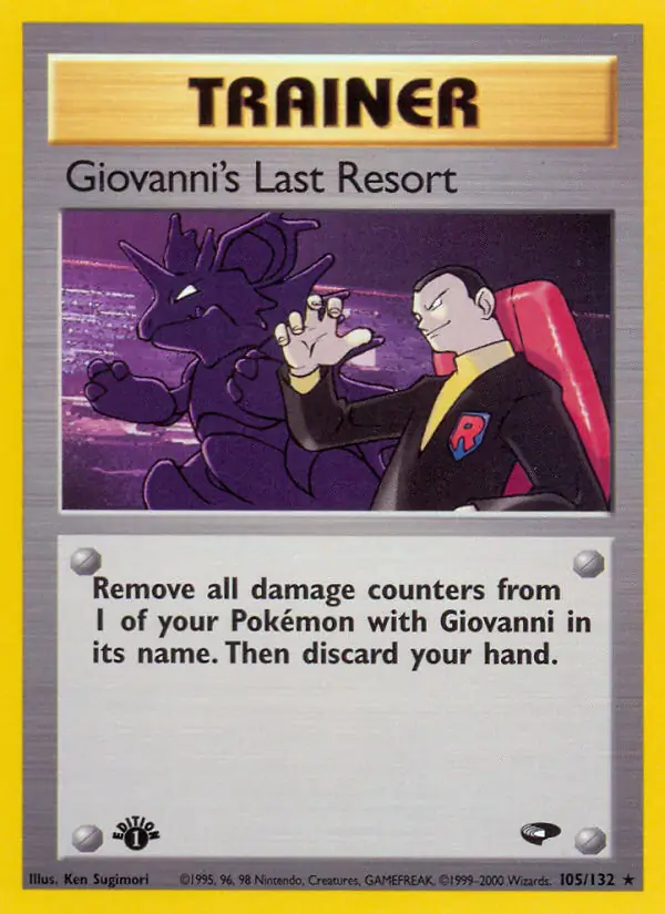 Giovanni's Last Resort Gym Challenge 105/132 Rare
