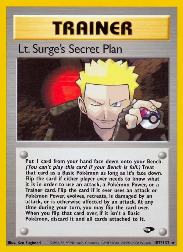 Lt. Surge's Secret Plan Gym Challenge 107/132 Rare