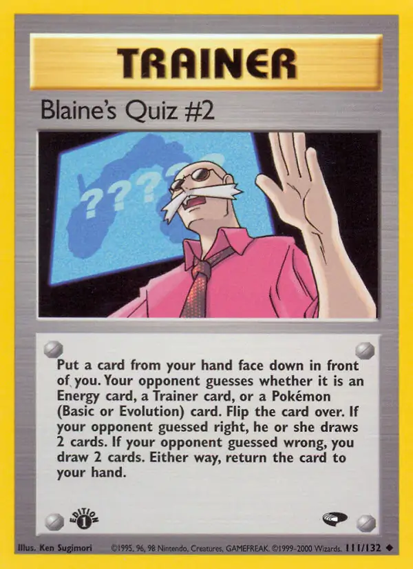 Blaine's Quiz #2 Gym Challenge 111/132 Uncommon
