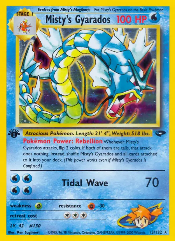 Misty's Gyarados Gym Challenge 13/132 Rare Holo