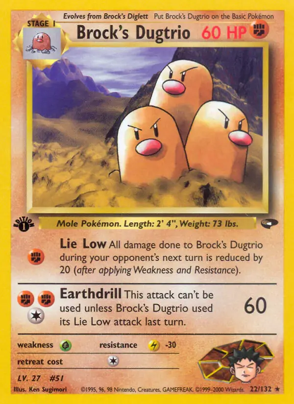 Brock's Dugtrio Gym Challenge 22/132 Rare