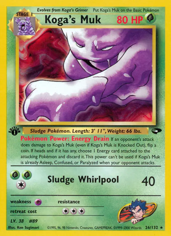 Koga's Muk Gym Challenge 26/132 Rare