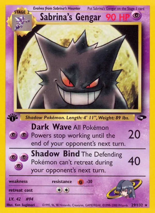 Sabrina's Gengar Gym Challenge 29/132 Rare