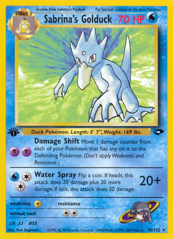 Sabrina's Golduck Gym Challenge 30/132 Rare