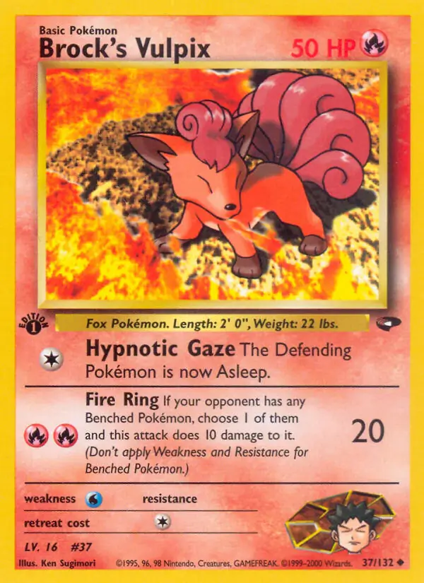 Brock's Vulpix Gym Challenge 37/132 Uncommon
