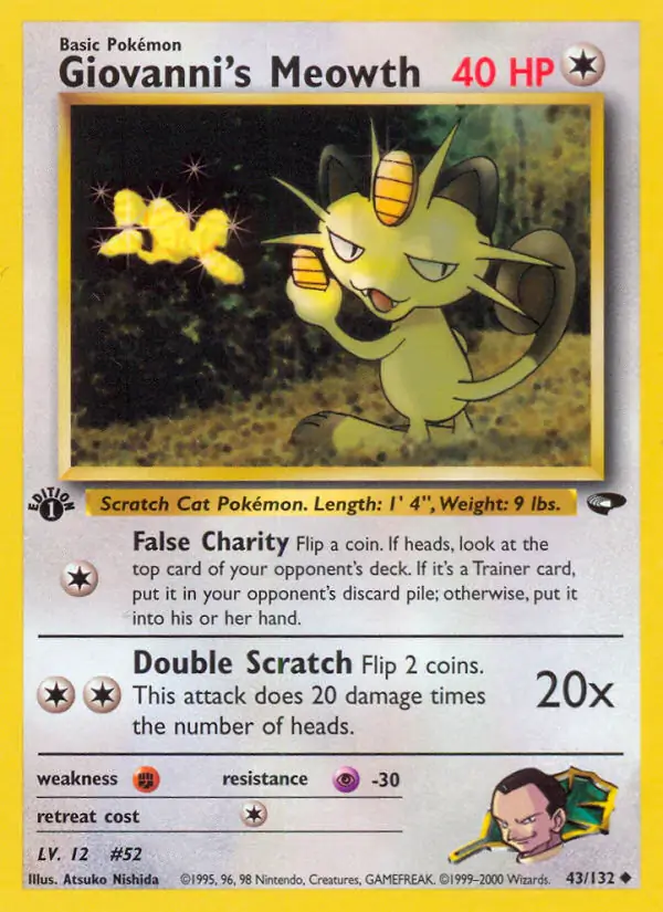 Giovanni's Meowth Gym Challenge 43/132 Uncommon