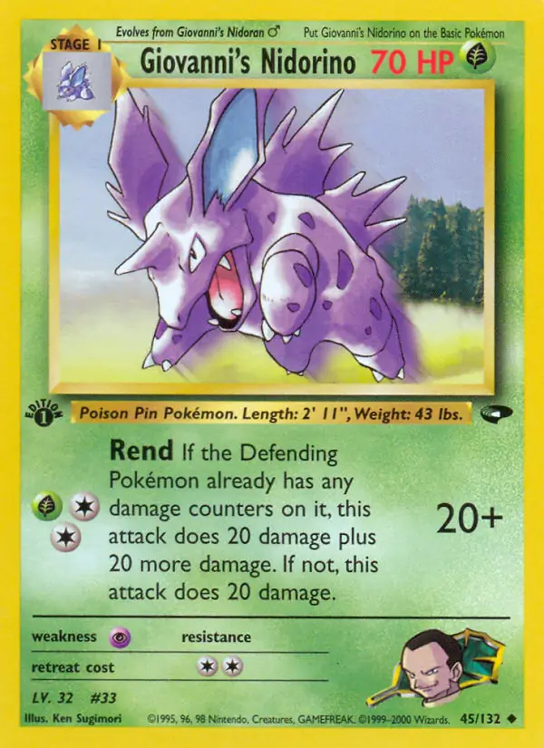 Giovanni's Nidorino Gym Challenge 45/132 Uncommon