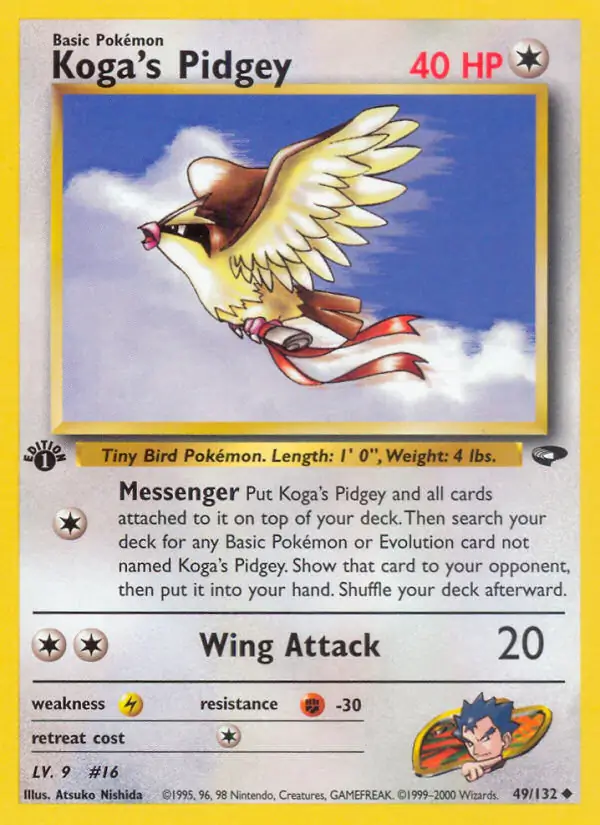 Koga's Pidgey Gym Challenge 49/132 Uncommon