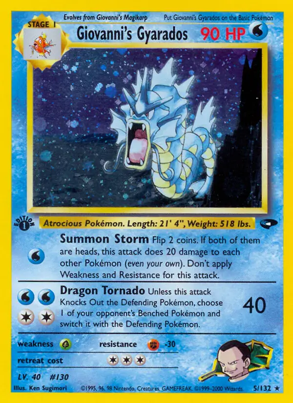 Giovanni's Gyarados Gym Challenge 5/132 Rare Holo