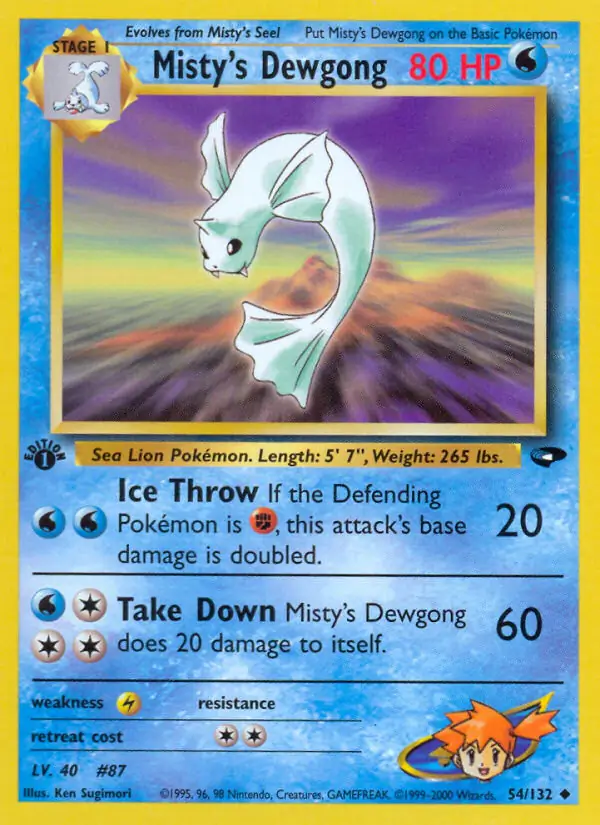 Misty's Dewgong Gym Challenge 54/132 Uncommon
