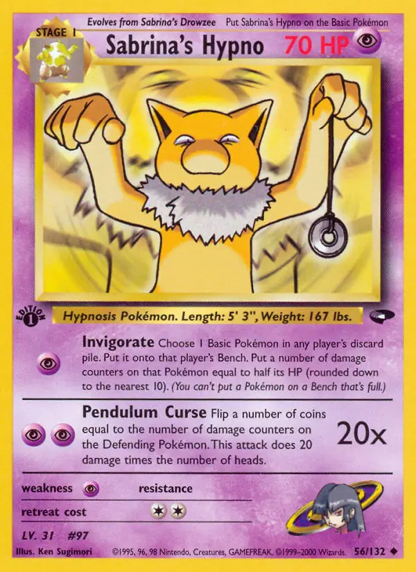 Sabrina's Hypno Gym Challenge 56/132 Uncommon