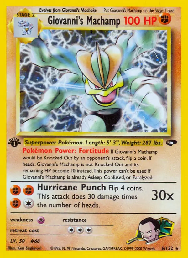Giovanni's Machamp Gym Challenge 6/132 Rare Holo