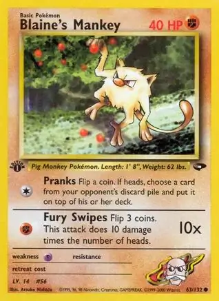 Blaine's Mankey Gym Challenge 63/132 Common