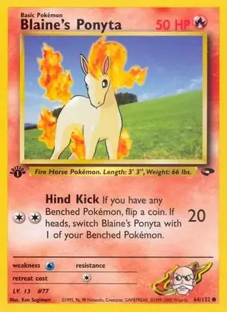 Blaine's Ponyta Gym Challenge 64/132 Common