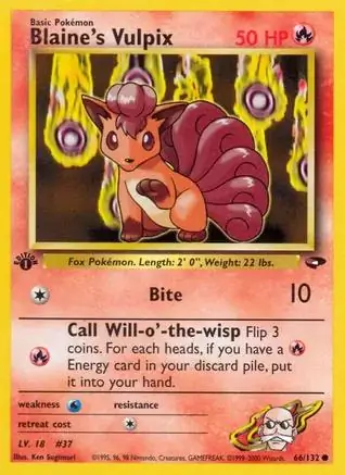 Blaine's Vulpix Gym Challenge 66/132 Common