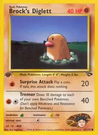 Brock's Diglett Gym Challenge 67/132 Common