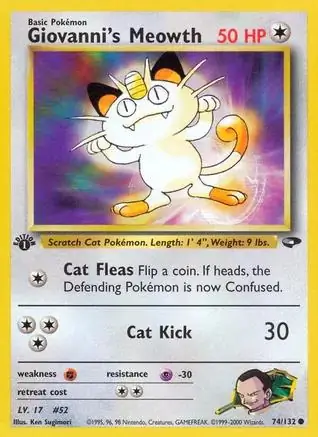 Giovanni's Meowth Gym Challenge 74/132 Common