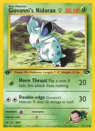Giovanni's Nidoran♀ Gym Challenge 75/132 Common