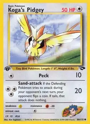 Koga's Pidgey Gym Challenge 80/132 Common