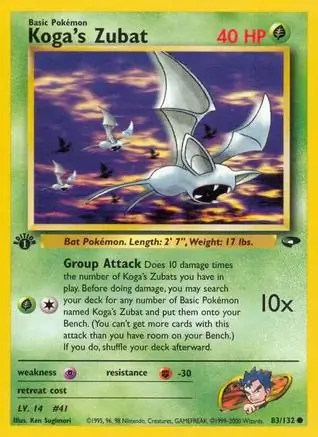 Koga's Zubat Gym Challenge 83/132 Common