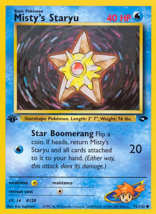 Misty's Staryu Gym Challenge 92/132 Common