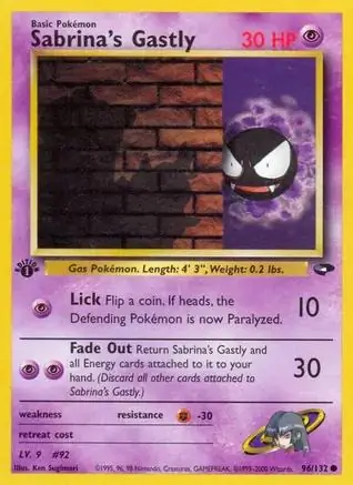 Sabrina's Gastly Gym Challenge 96/132 Common