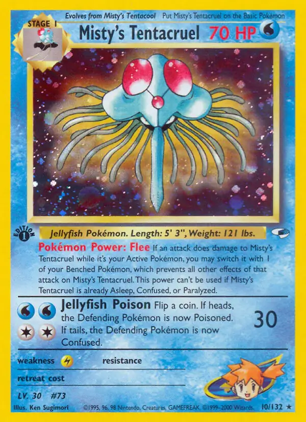 Misty's Tentacruel Gym Heroes 10/132 Rare Holo