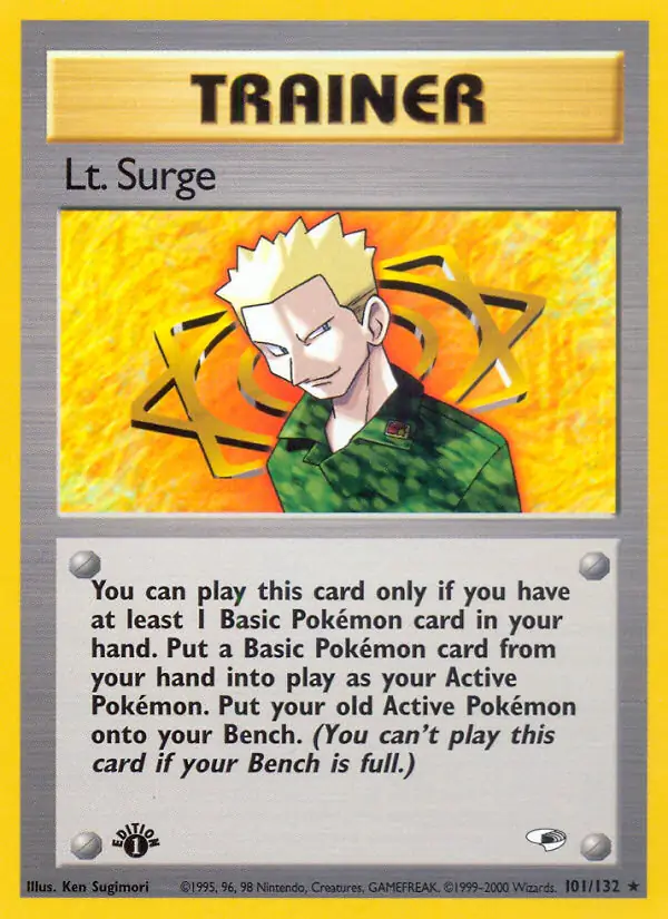 Lt. Surge Gym Heroes 101/132 Rare