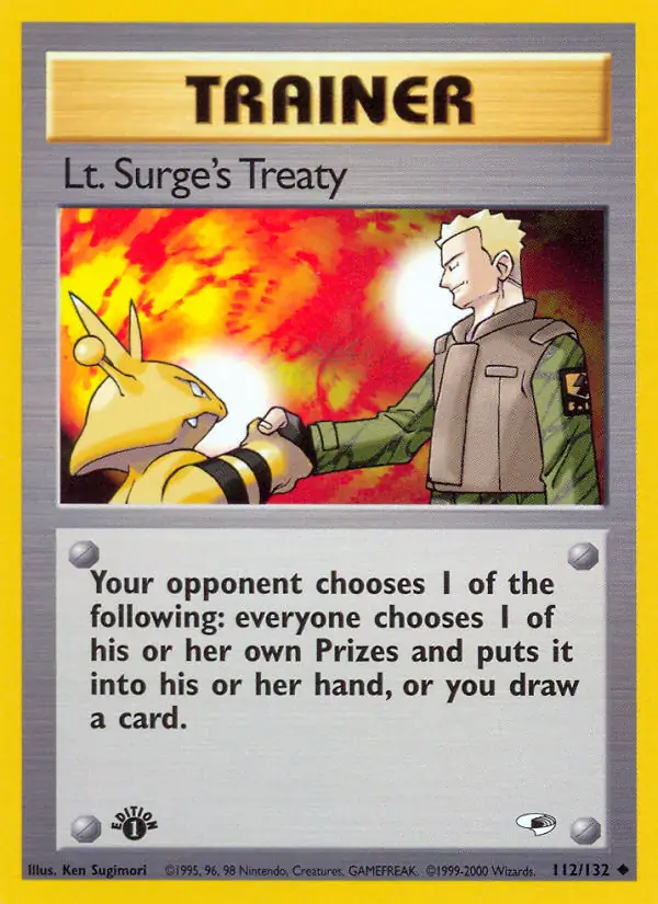Lt. Surge's Treaty Gym Heroes 112/132 Uncommon