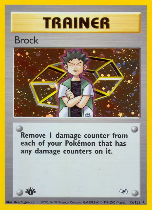 Brock Gym Heroes 15/132 Rare Holo