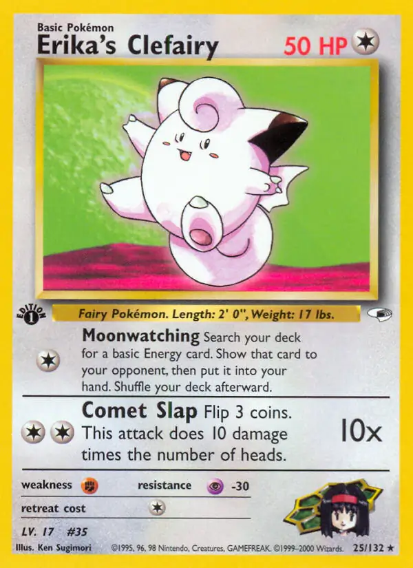 Erika's Clefairy Gym Heroes 25/132 Rare