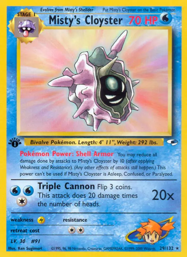 Misty's Cloyster Gym Heroes 29/132 Rare
