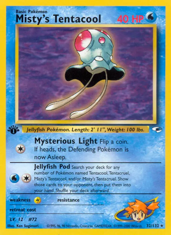 Misty's Tentacool Gym Heroes 32/132 Rare