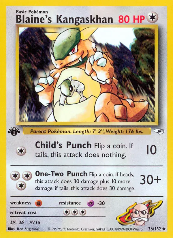 Blaine's Kangaskhan Gym Heroes 36/132 Uncommon