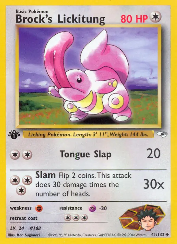 Brock's Lickitung Gym Heroes 41/132 Uncommon
