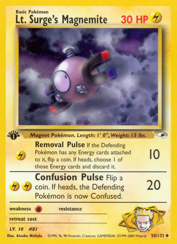Lt. Surge's Magnemite Gym Heroes 50/132 Uncommon
