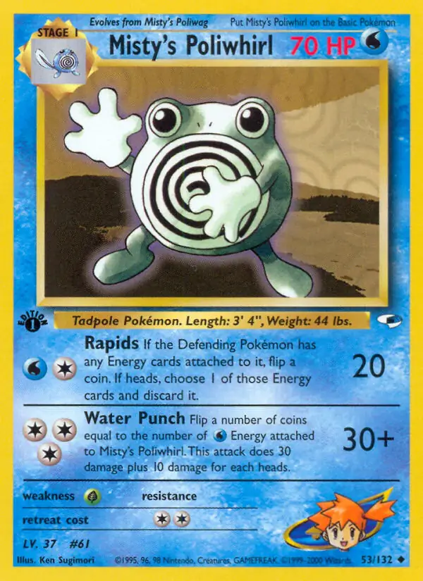 Misty's Poliwhirl Gym Heroes 53/132 Uncommon