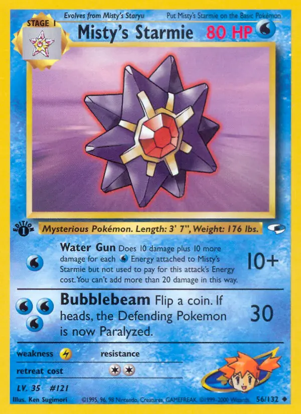 Misty's Starmie Gym Heroes 56/132 Uncommon