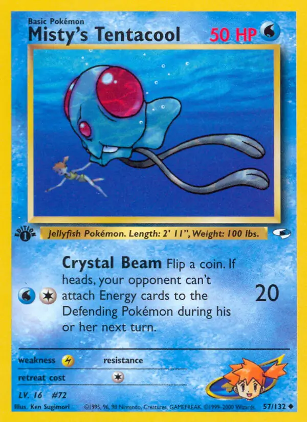 Misty's Tentacool Gym Heroes 57/132 Uncommon
