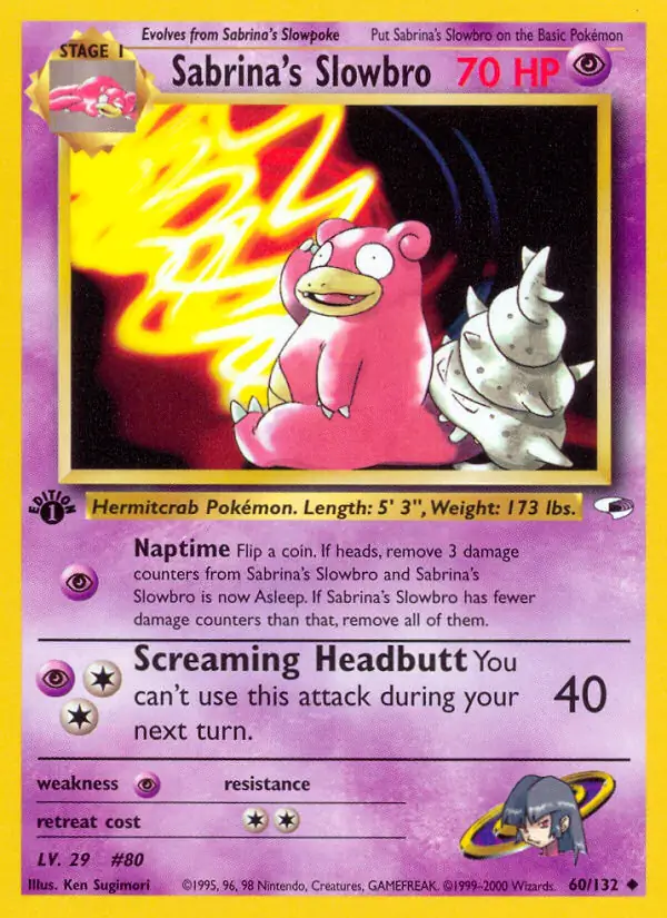 Sabrina's Slowbro Gym Heroes 60/132 Uncommon