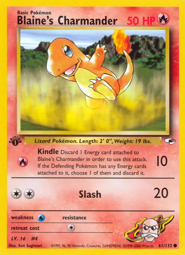 Blaine's Charmander Gym Heroes 61/132 Common