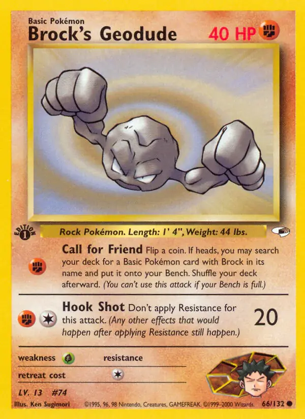 Brock's Geodude Gym Heroes 66/132 Common