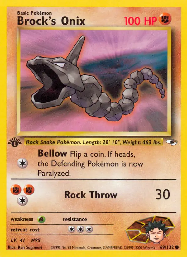 Brock's Onix Gym Heroes 69/132 Common