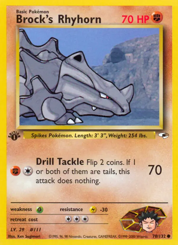 Brock's Rhyhorn Gym Heroes 70/132 Common