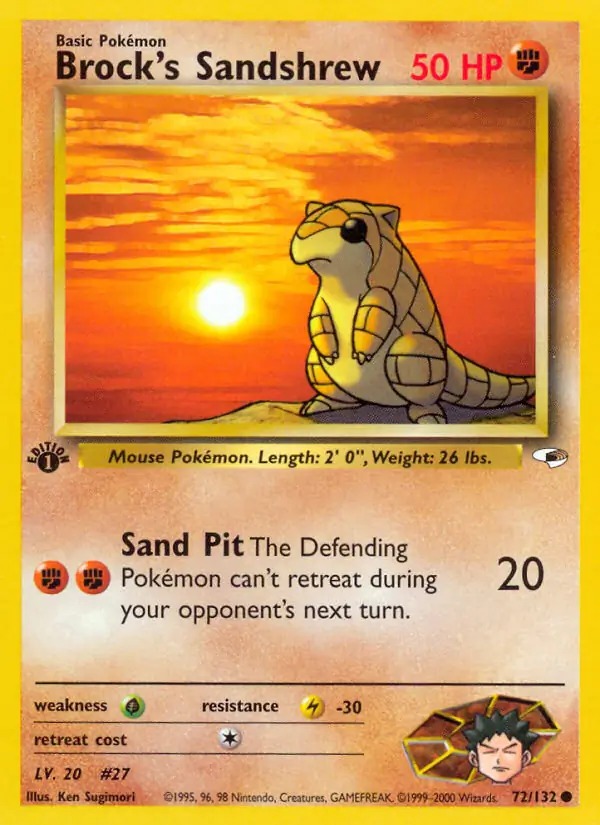 Brock's Sandshrew Gym Heroes 72/132 Common